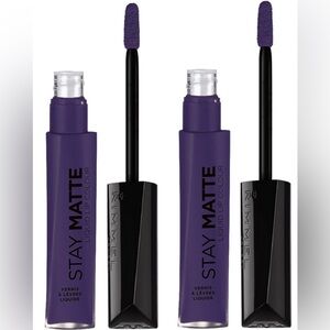 🆕RIMMEL LONDON: Bundle of 2- Stay Matte Liquid Lip Colour- Blue Iris